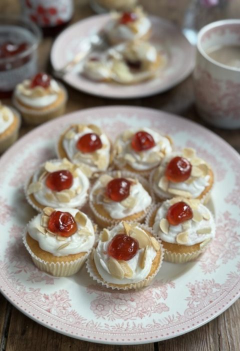 Cherry Bakewell Fairy Cakes