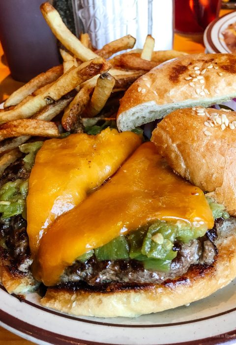 Green Chile Cheeseburger