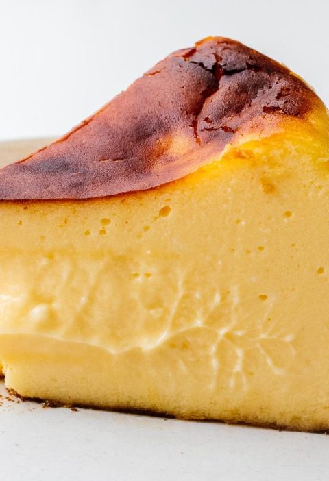 Make this Easy 4 Ingredient Basque Cheesecake Recipe for Valentines