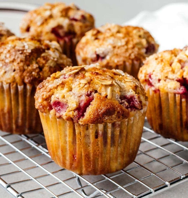 Strawberry Oatmeal Muffins