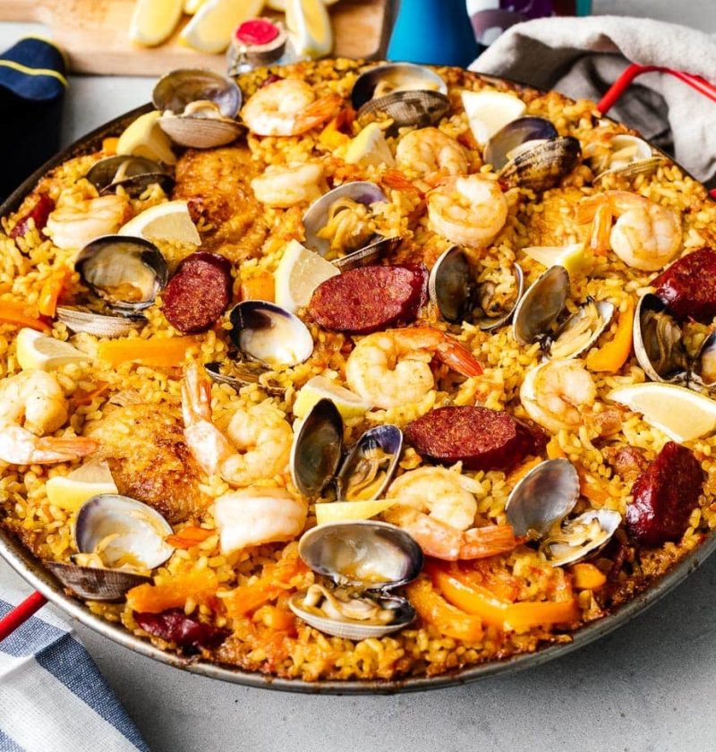This easy Paella recipe is a perfect weekend project