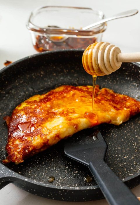 Hot Honey Cheese Eggs