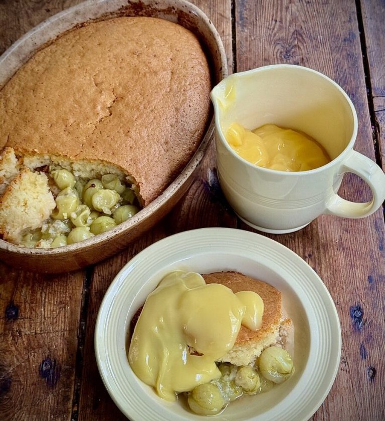 Baked Gooseberry Pudding