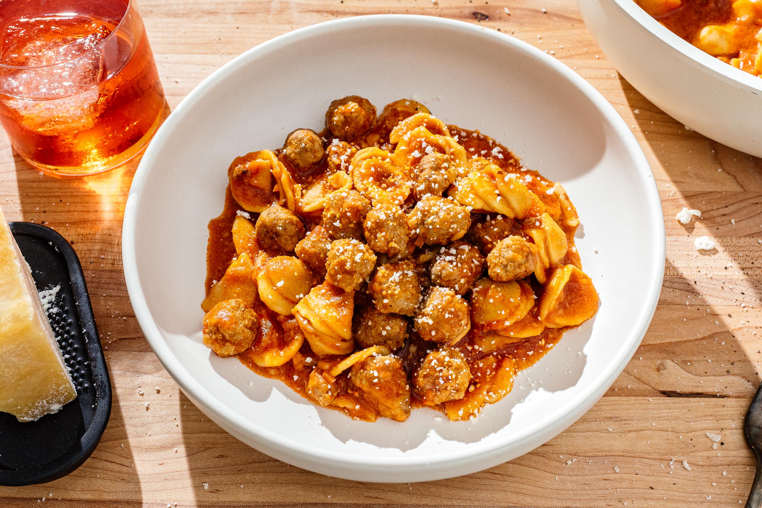 mini meatball pasta recipe | www.iamafoodblog.com