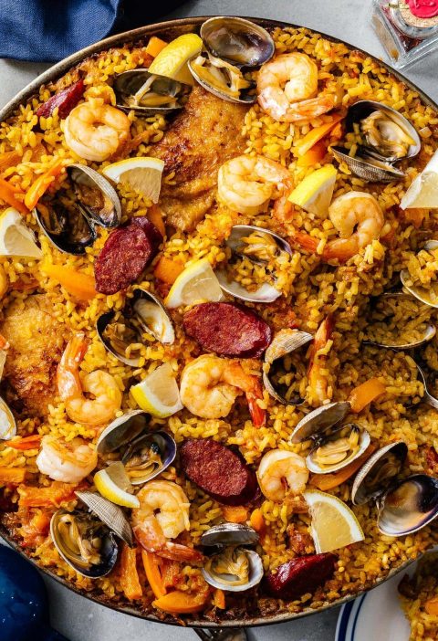 This easy Paella recipe is a perfect weekend project
