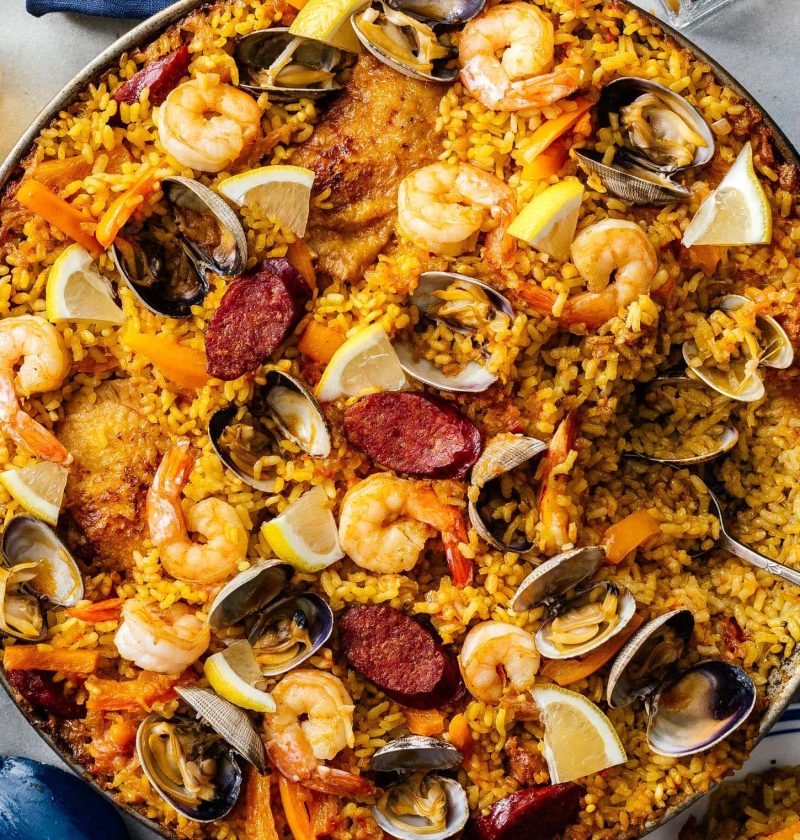 This easy Paella recipe is a perfect weekend project