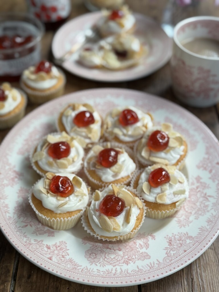 Cherry Bakewell Fairy Cakes