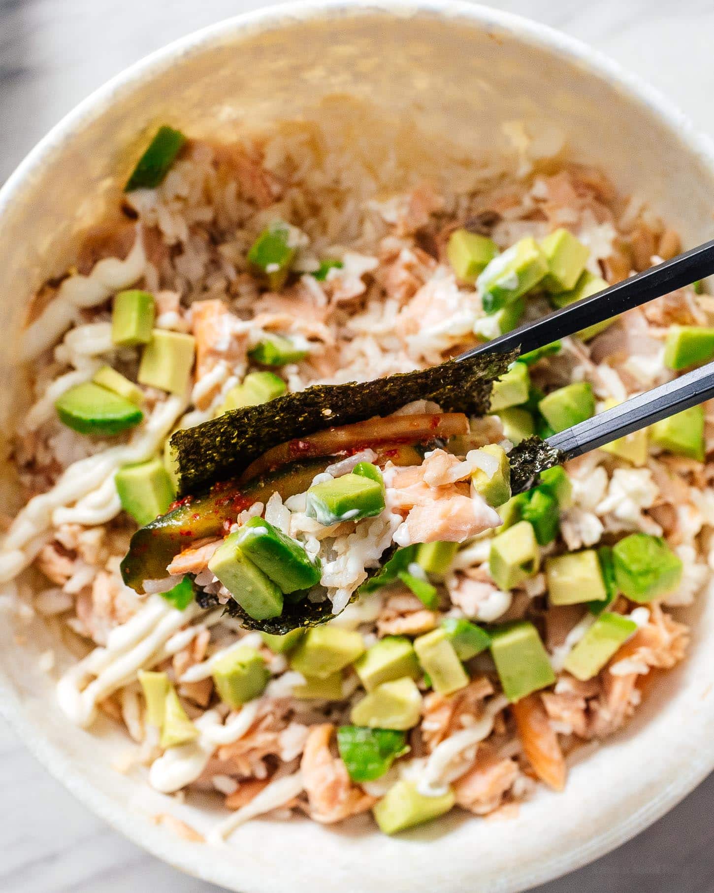 tiktok salmon in our purpose-bought bowl from montreal